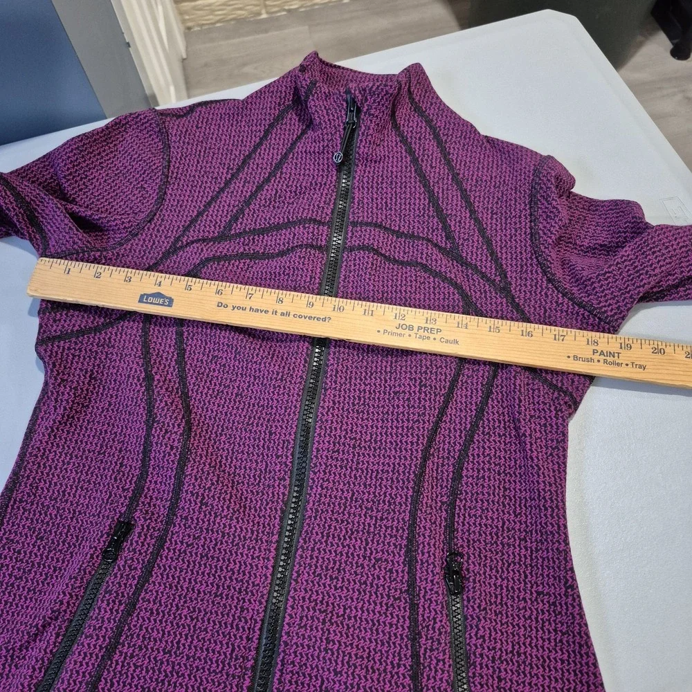 Lululemon Define Jacket Womens 10 Deep Fuschia Teeny Tooth Fitted Fall Hiking
